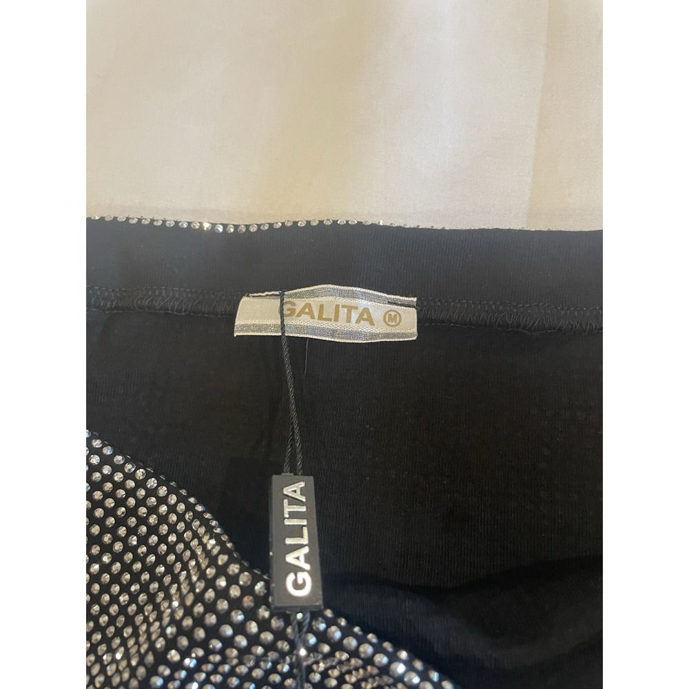 Galita Stretch Pencil Skirt Black Sparkle Rhinestones Womens Size Medium NEW - Picture 6 of 7